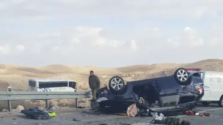 תאונת דרכים בצומת הרוחות, מצפה רמון. פברואר 2017