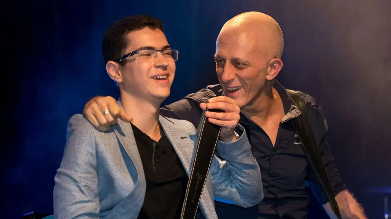 הנער רון כלפון בפגישה עם אבי סינגולדה, מרץ 2017
