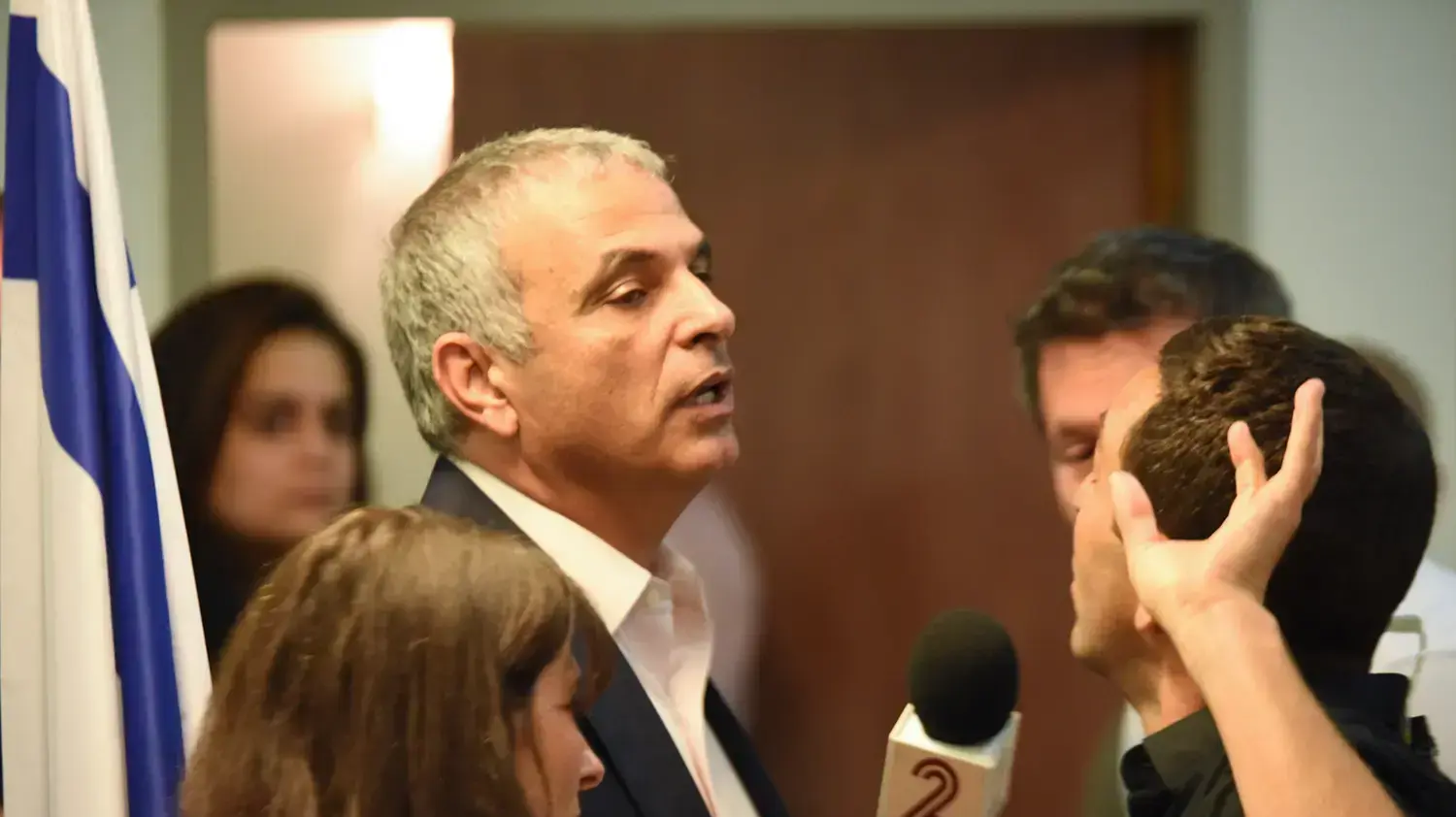מסיבת עיתונאים של שר האוצר משה כחלון בנושא מתווה השידור הציבורי. תל אביב, 30 במרץ 2017