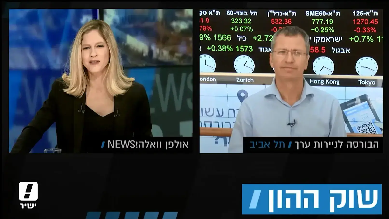 אלון גלזר עם עדכון מהבורסה במהדורה המרכזית 27.4.17