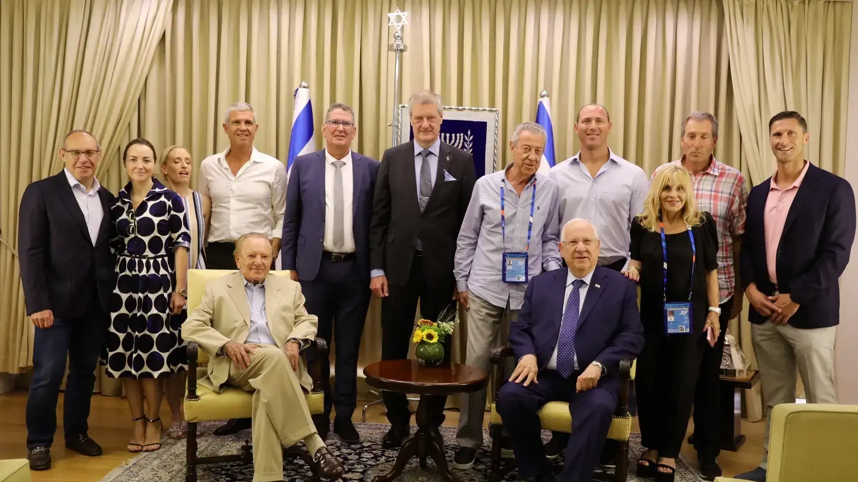 הנשיא ראובן ריבלין מארח את ספורטאי המכביה הנשיא ראובן ריבלין מארח את ספורטאי המכביה