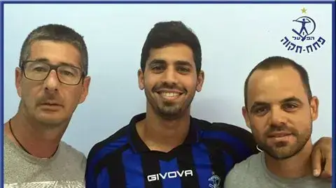 בתמונה מימין: אורן קריספין, נס זמיר, ברוך סער, הפועל פתח תקוה