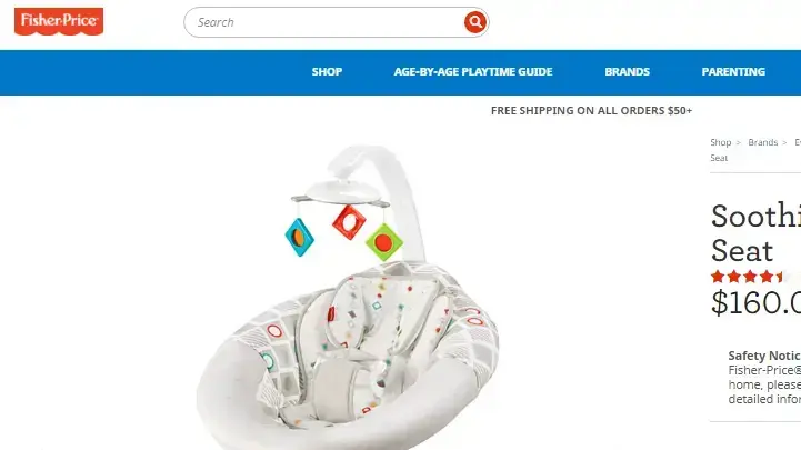 מושב מרגיע לתינוק של פישר פרייס