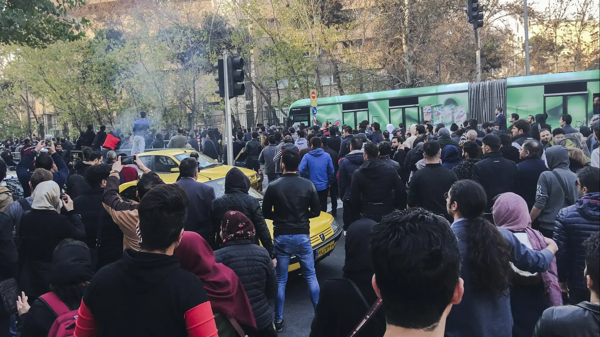 הפגנות באיראן נגד יוקר המחיה בטהרן, איראן 30 בדצמבר 2017