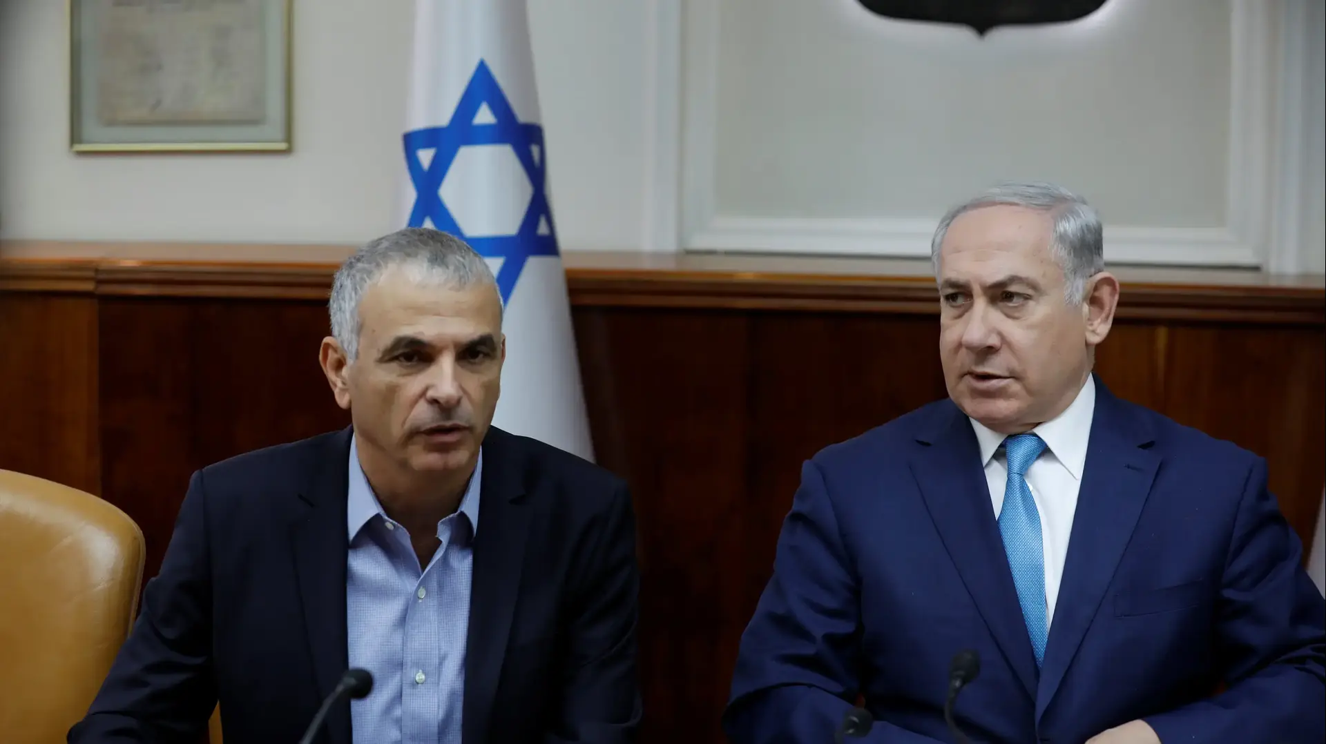 ביבי נתניהו ומשה כחלון בישיבת ממשלה 24 בדצמבר 2017