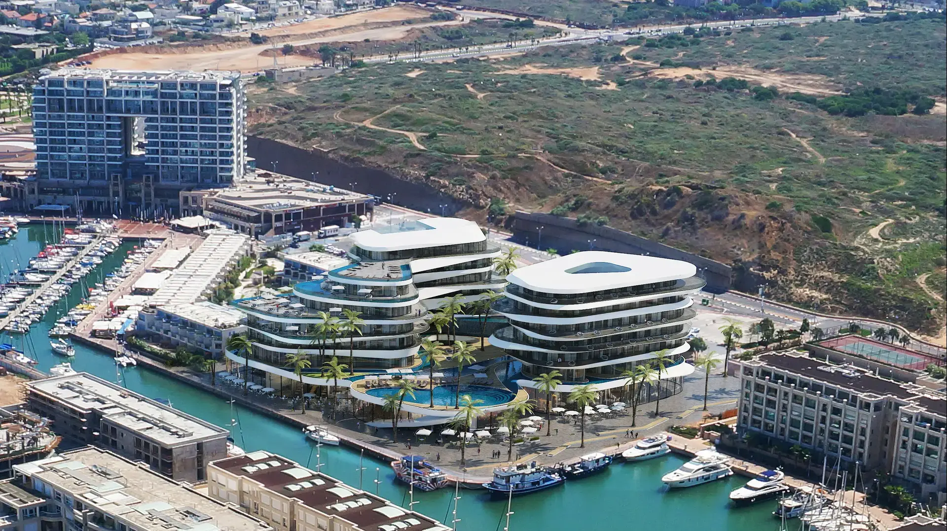 מלון של קבוצת חג'ג' מרינה הרצליה הדמיה