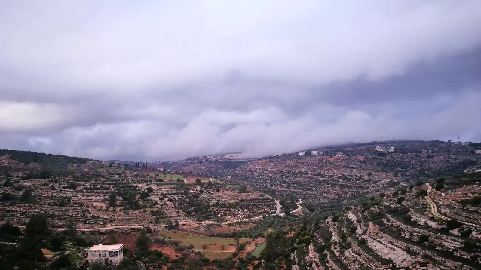 מזג אוויר חורפי בגוש עציון, 17 בינואר 2018
