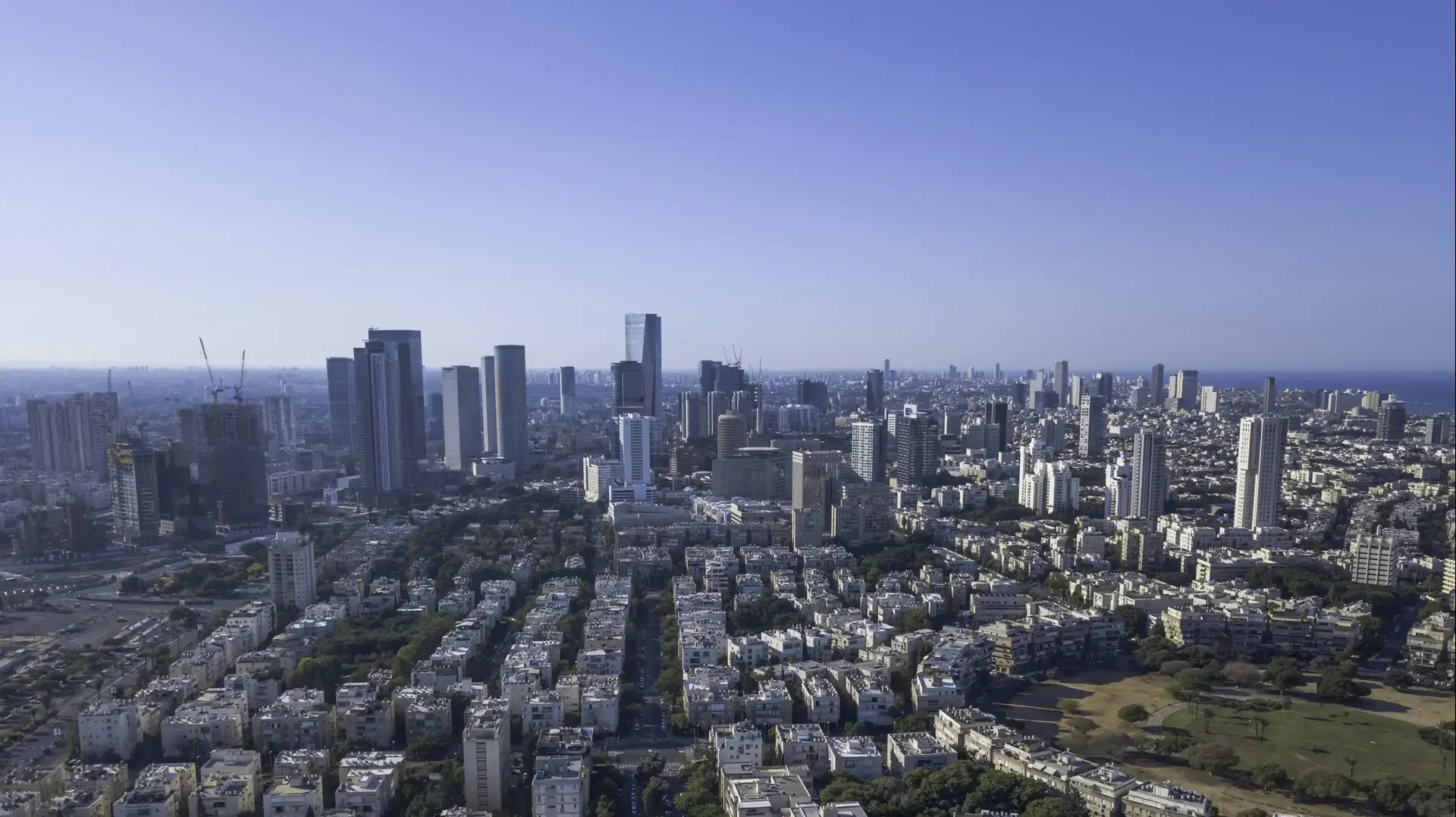 כיכר המדינה וצפון תל אביב במראה מהאוויר