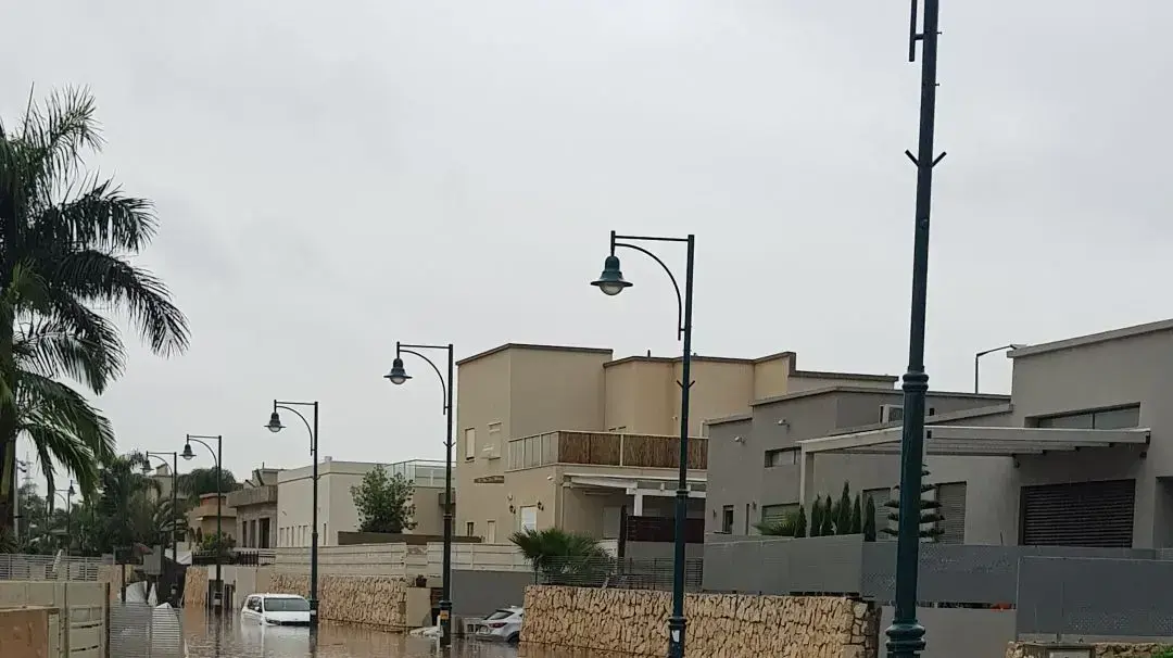 שיטפונות בחדרה, ינואר 2018