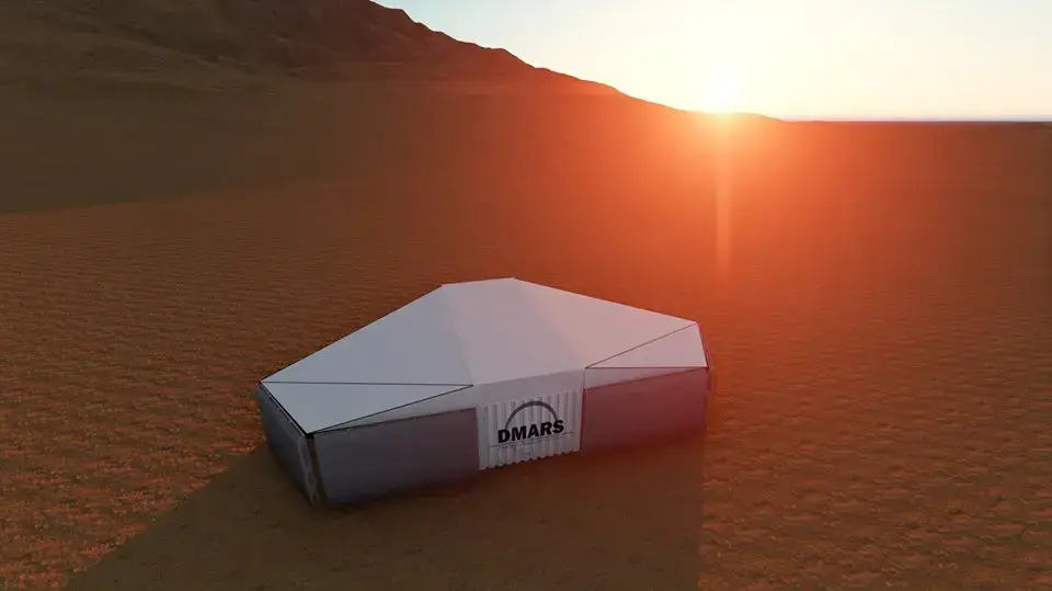 הדמיה של מבנה הביטאט במצפה רמון D-Mars