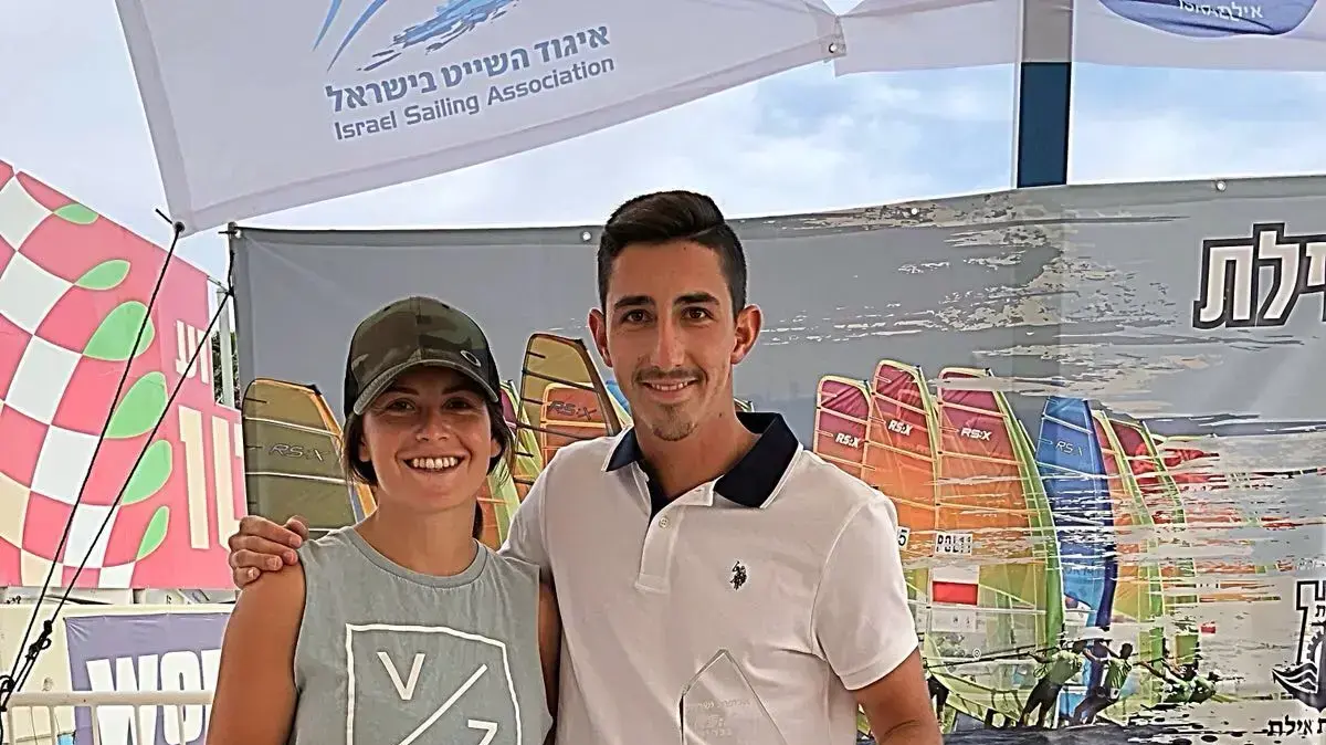 אופק אלימלך עם מאיה מוריס אלופי ישראל בגלשנים