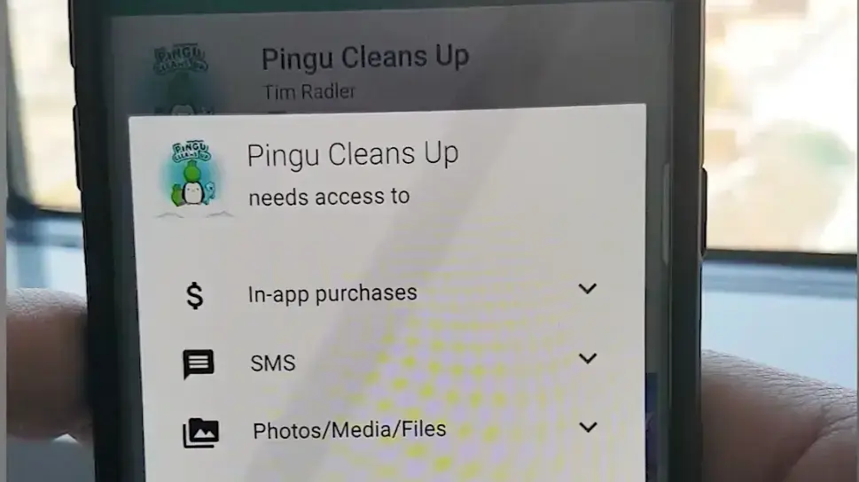 אפליקציית pingu scam צילום מסך