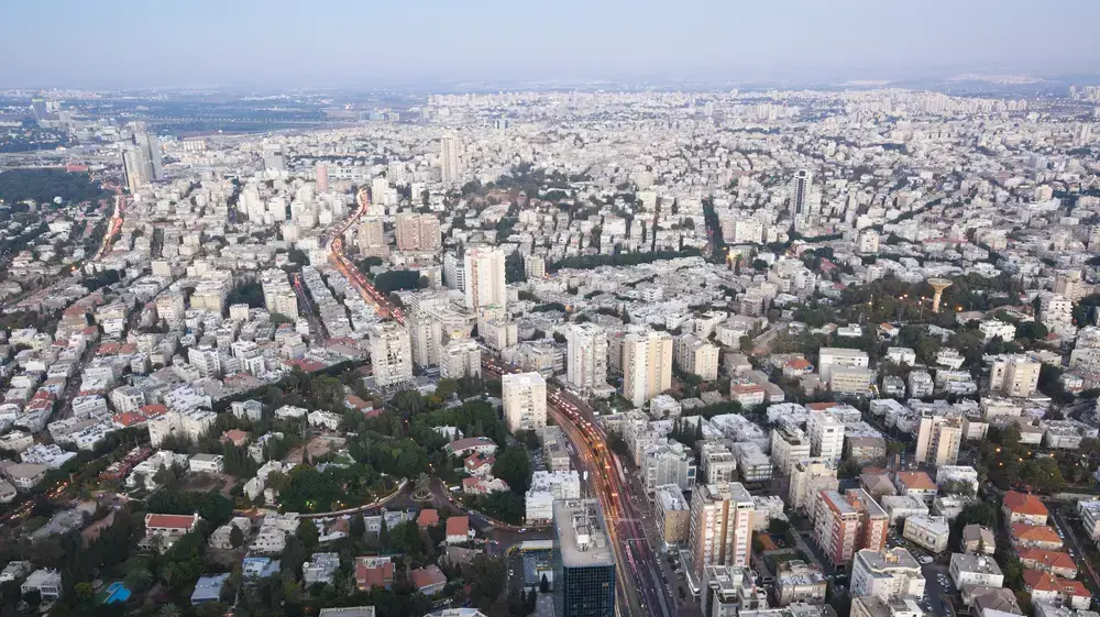 רמת גן, גבעתיים, מראה מהאוויר