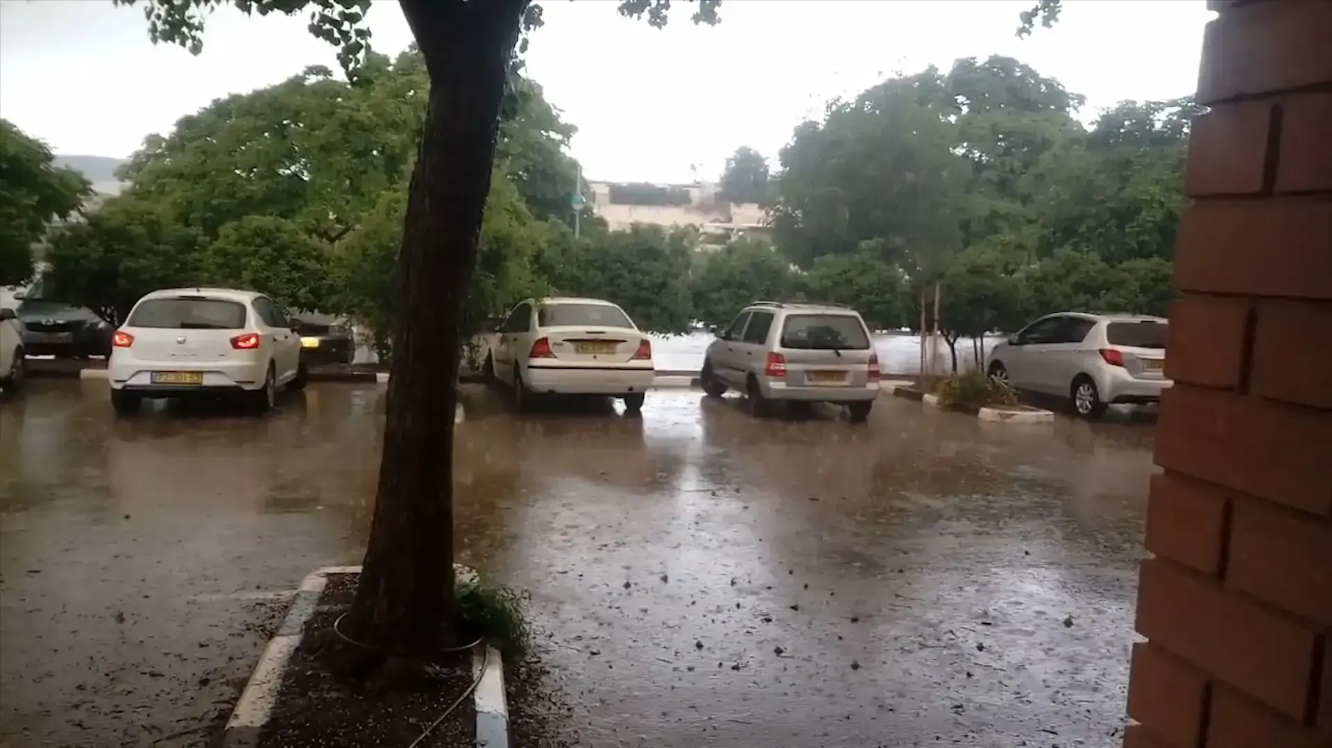 רוחות עזות וגשמים כבדים הורגשו ברחבי הארץ; קניון בראשל"צ הוצף ותקרתו קרסה