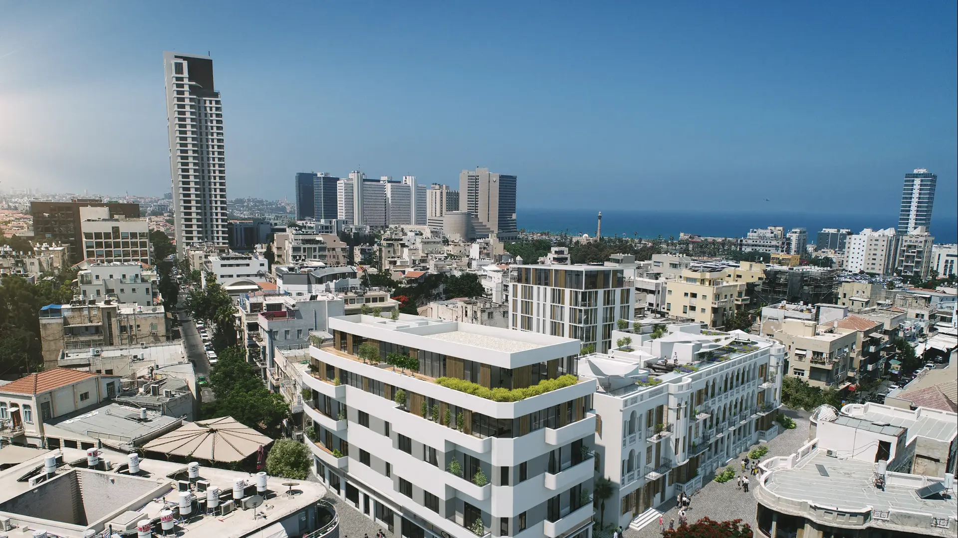 הדמיית פרויקט בית העמודים חדש