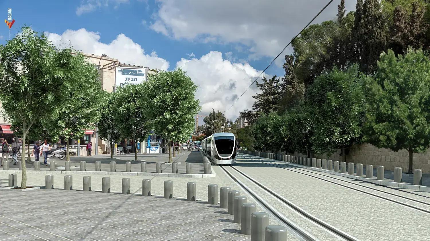 הדמיה- הקו הכחול עמק רפאים הרכבת הקלה ירושלים