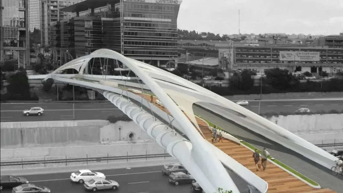 פרוייקט בניית גשר יהודית מעל נתיבי איילון פרוייקט בניית גשר יהודית מעל נתיבי איילון