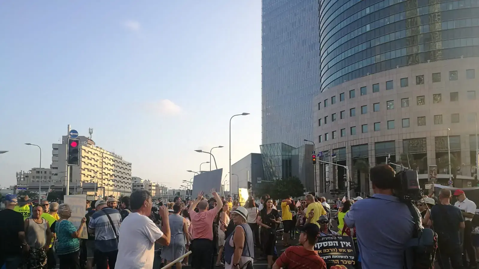 מחאת הנכים בצומת עזריאלי  28 באוגוסט 2018
