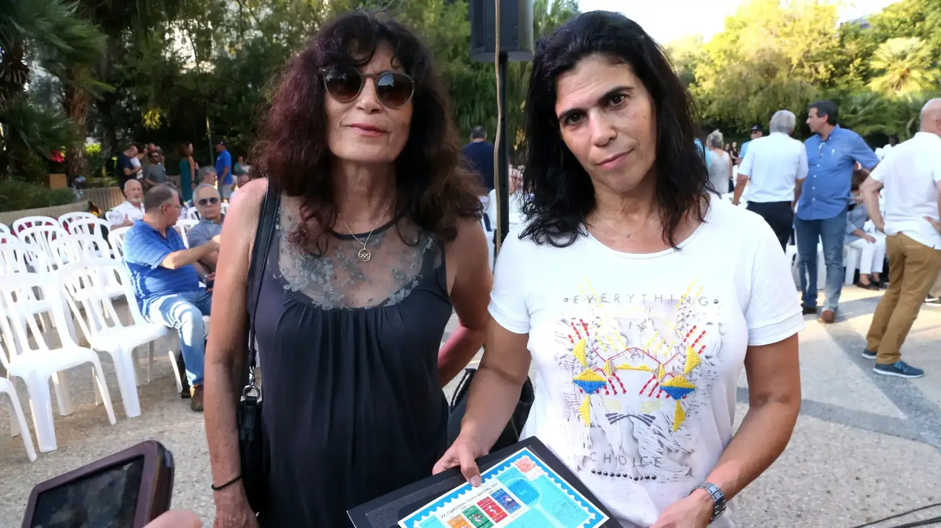יעל ארד ואסתר רוט שחמורוב בטקס י"א חללי מינכן