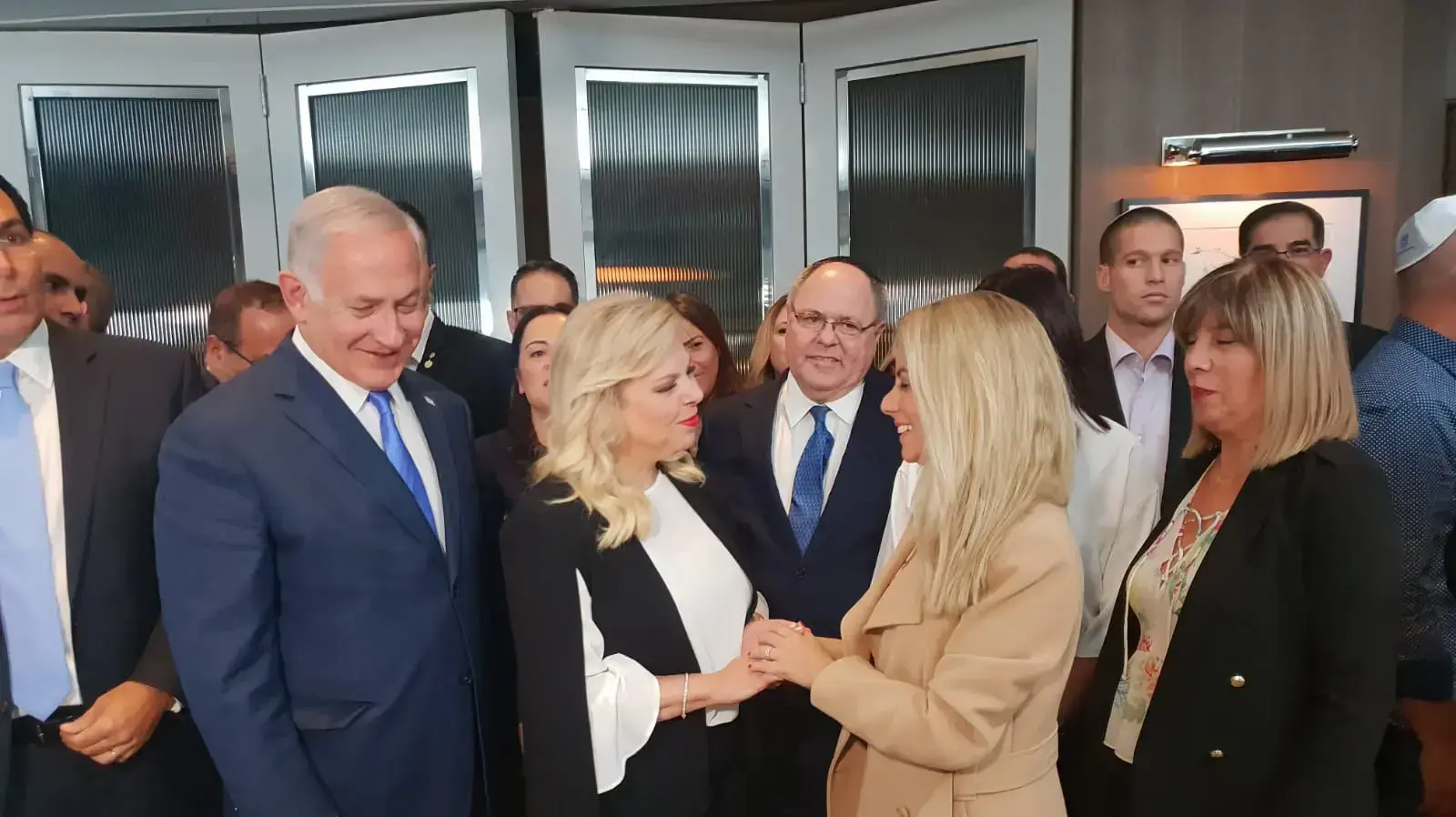 קבלת שבת בשולי עצרת האו"ם בניו יורק - ראש הממשלה בנימין נתניהו, רעייתו שרה והזמרת שירי מימון 28 בספטמבר 2018