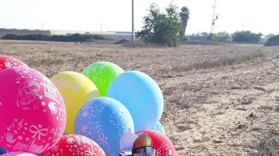 מטען חבלה מחובר לבלון אותר בתוך מושב במועצה אזורית אשכול 13 באוקטובר 2018