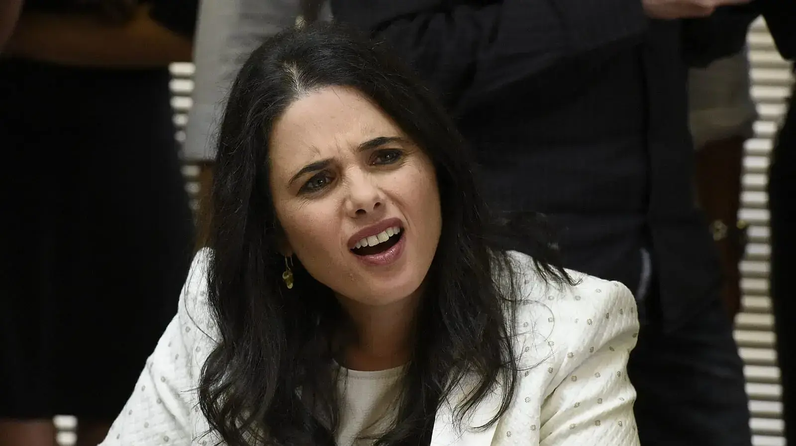 שרת המשפטים, איילת שקד במהלך ישיבת סייעת הבית היהודי 15 באוקטבור 2018