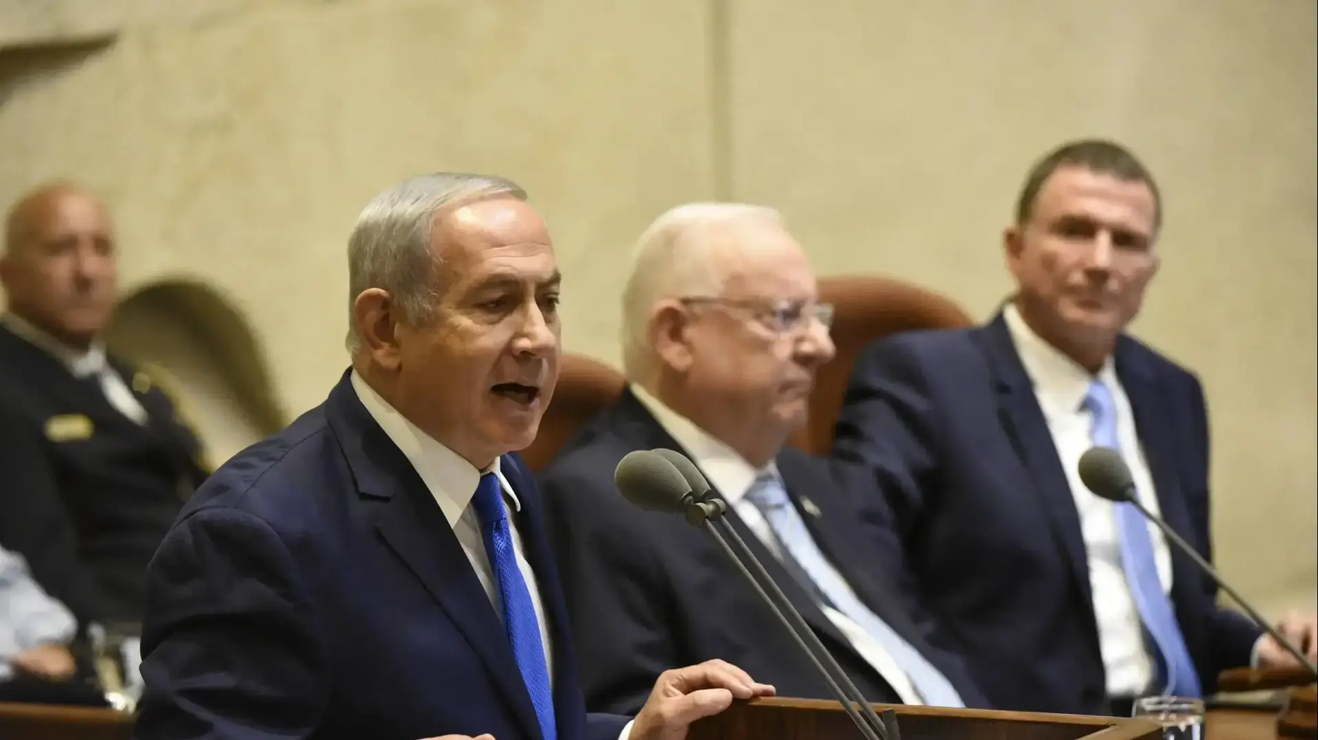 ראש הממשלה, בנימין נתניהו במהלך פתיחת מושב הכנסת 15 באוקטובר 2018