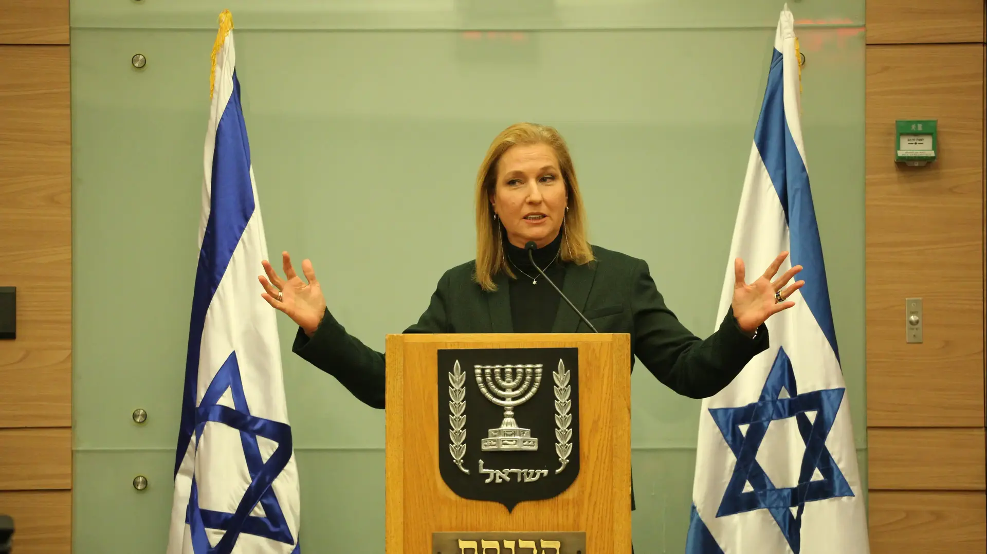 ציפי לבני במסע"ת לאחר הפרידה מהמחנה הציוני, 1 בינואר 2019