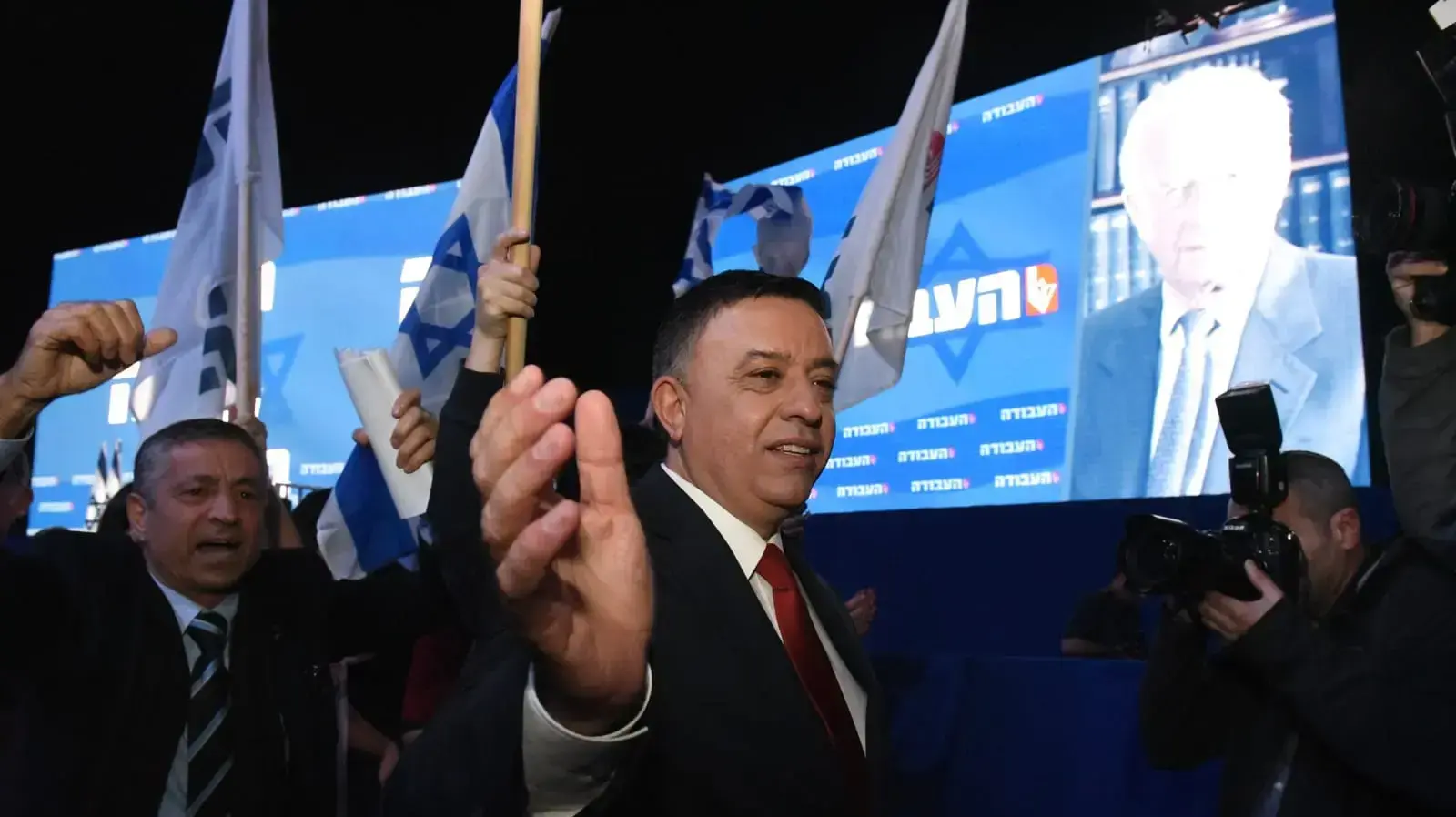 אבי גבאי ועידת מפלגת העבודה בגני התערוכה, 10 בינואר 2019