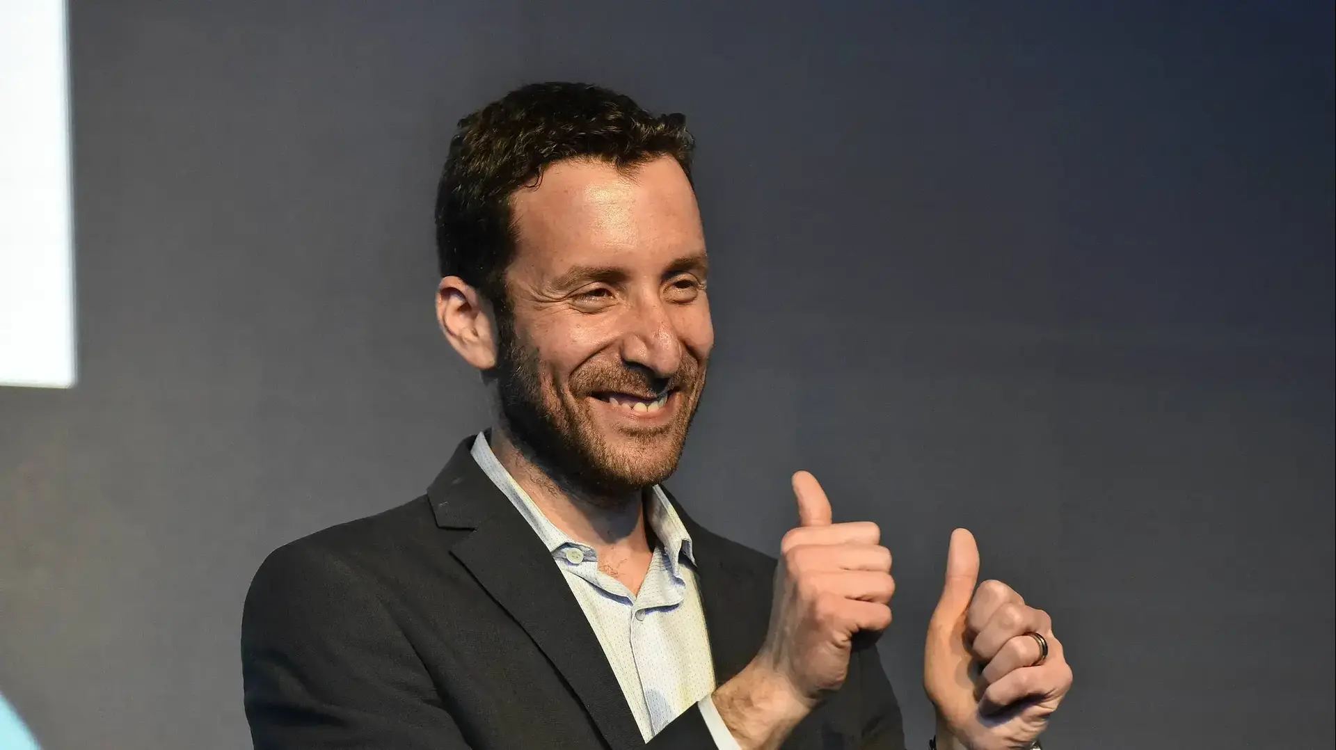 איציק שמולי אחרי תוצאות הפריימריז למפלגת העבודה בגני התערוכה, 11 בפברואר 2019