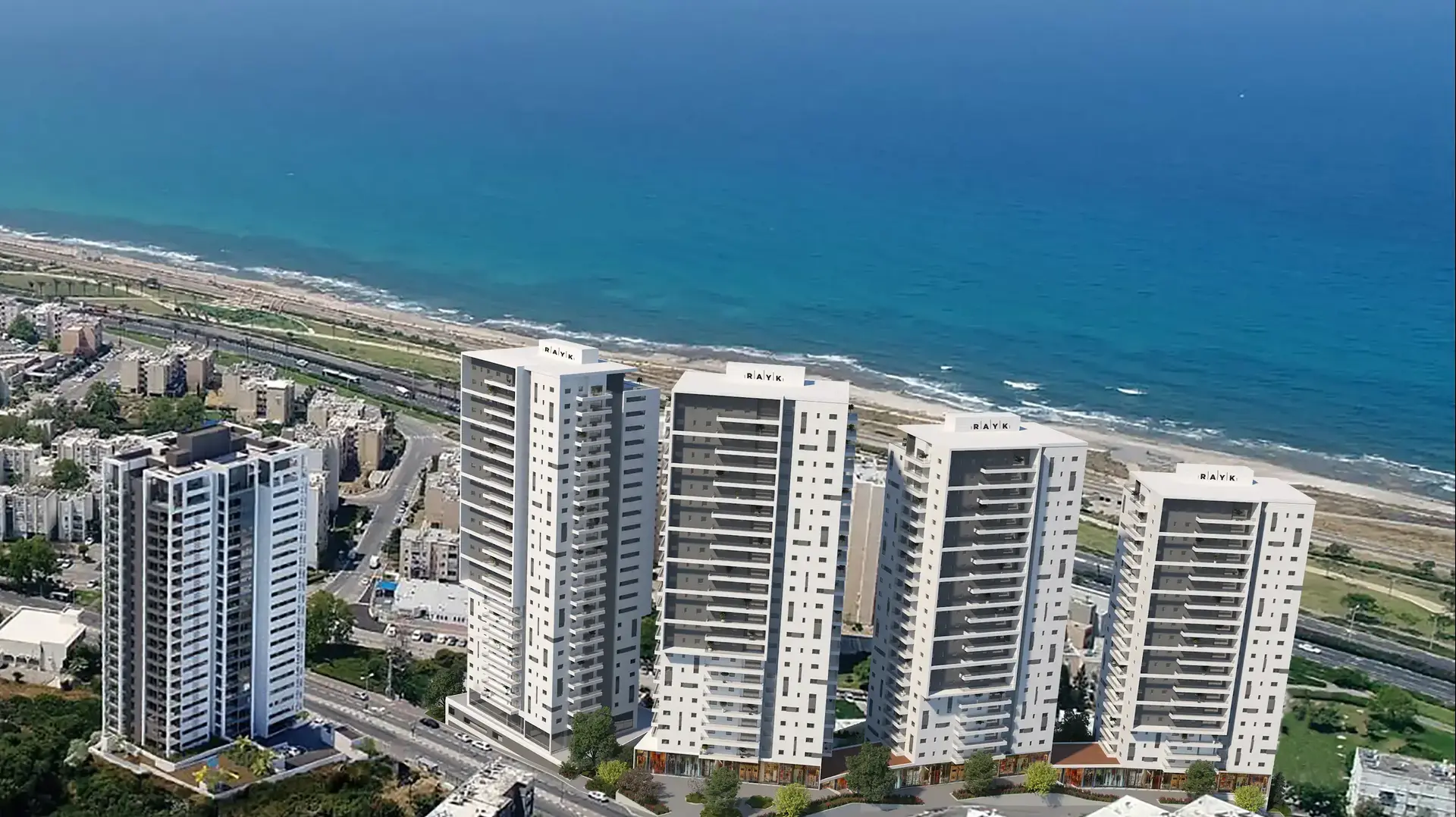 הדמיית פרויקט של קבוצת רייק, נוף ים, חיפה
