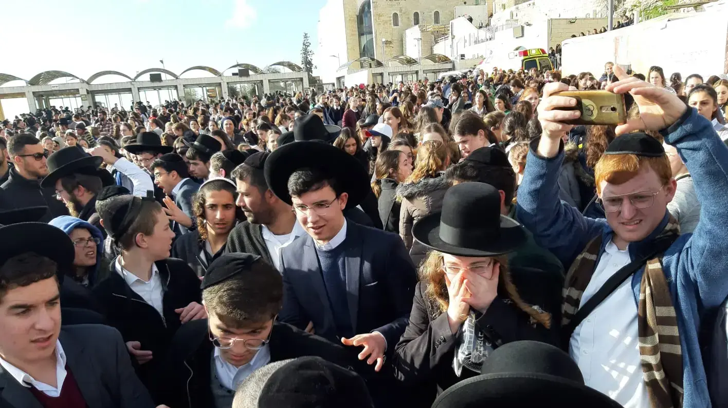 נשות הכותל, חרדים, תפילת בוקר 8 מרץ 2019