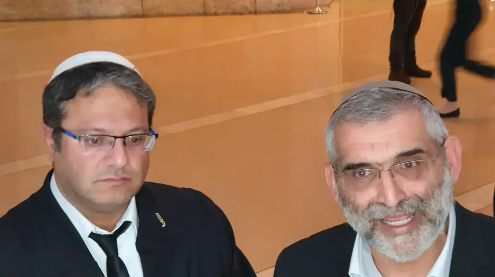 עו"ד איתמר בן גביר, ועו"ד איתמר מיכאל בן ארי במהלך דיון על פסילתו של השני בבג"ץ 14 במרץ 2019