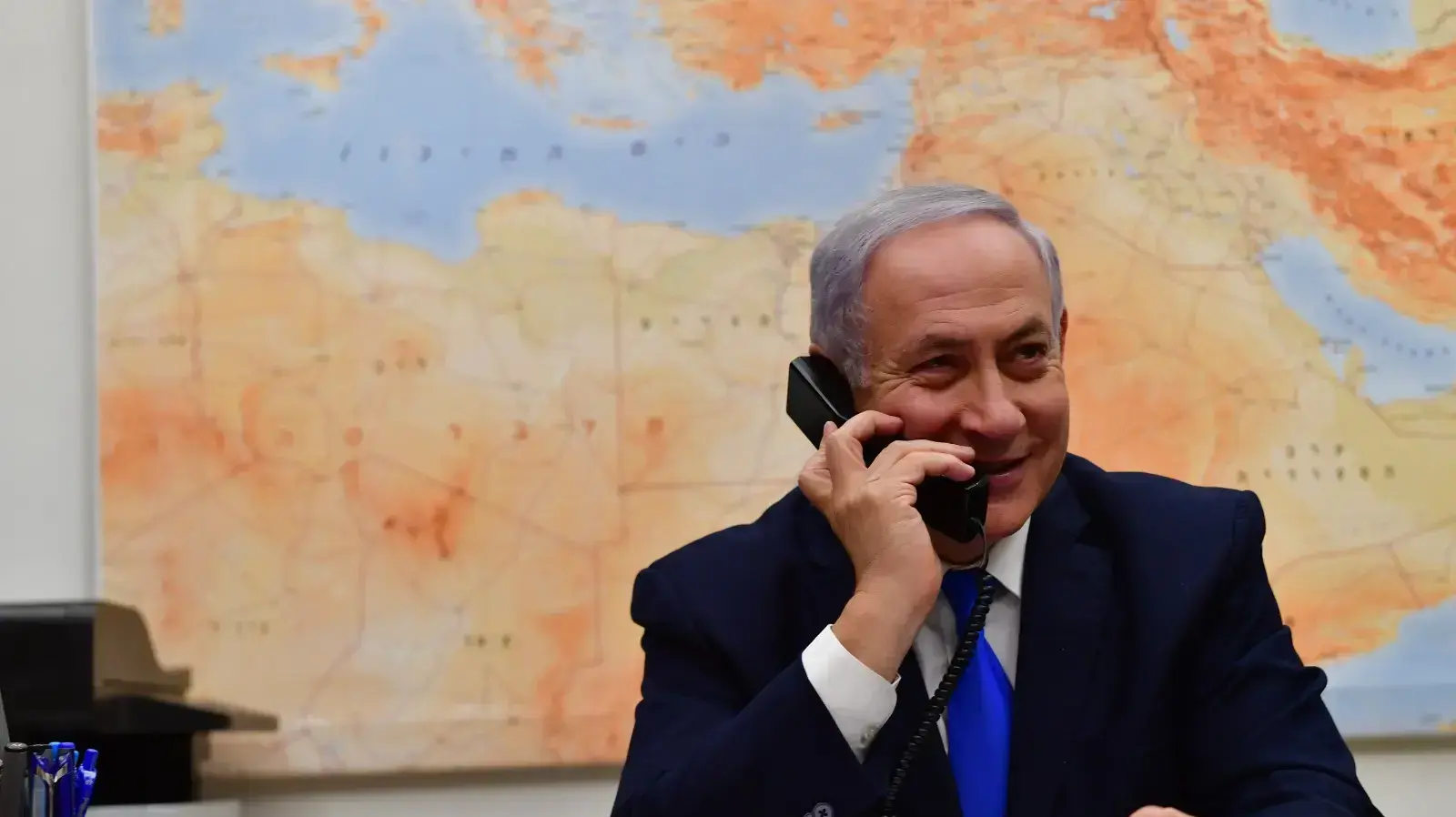 ראש הממשלה בנימין נתניהו בשיחה עם נשיא ארצות הברית דונלד טראמפ במעון בבלפור ב-21 במרץ 2019