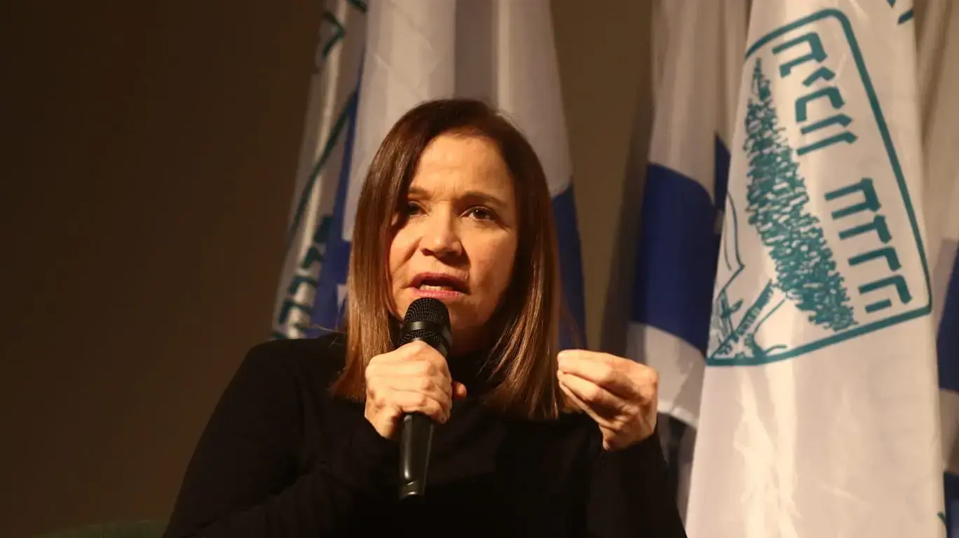 יו"ר האופוזיציה שלי יחימוביץ' באירוע שבתרבות בחדרה ב-23 במרץ 2019