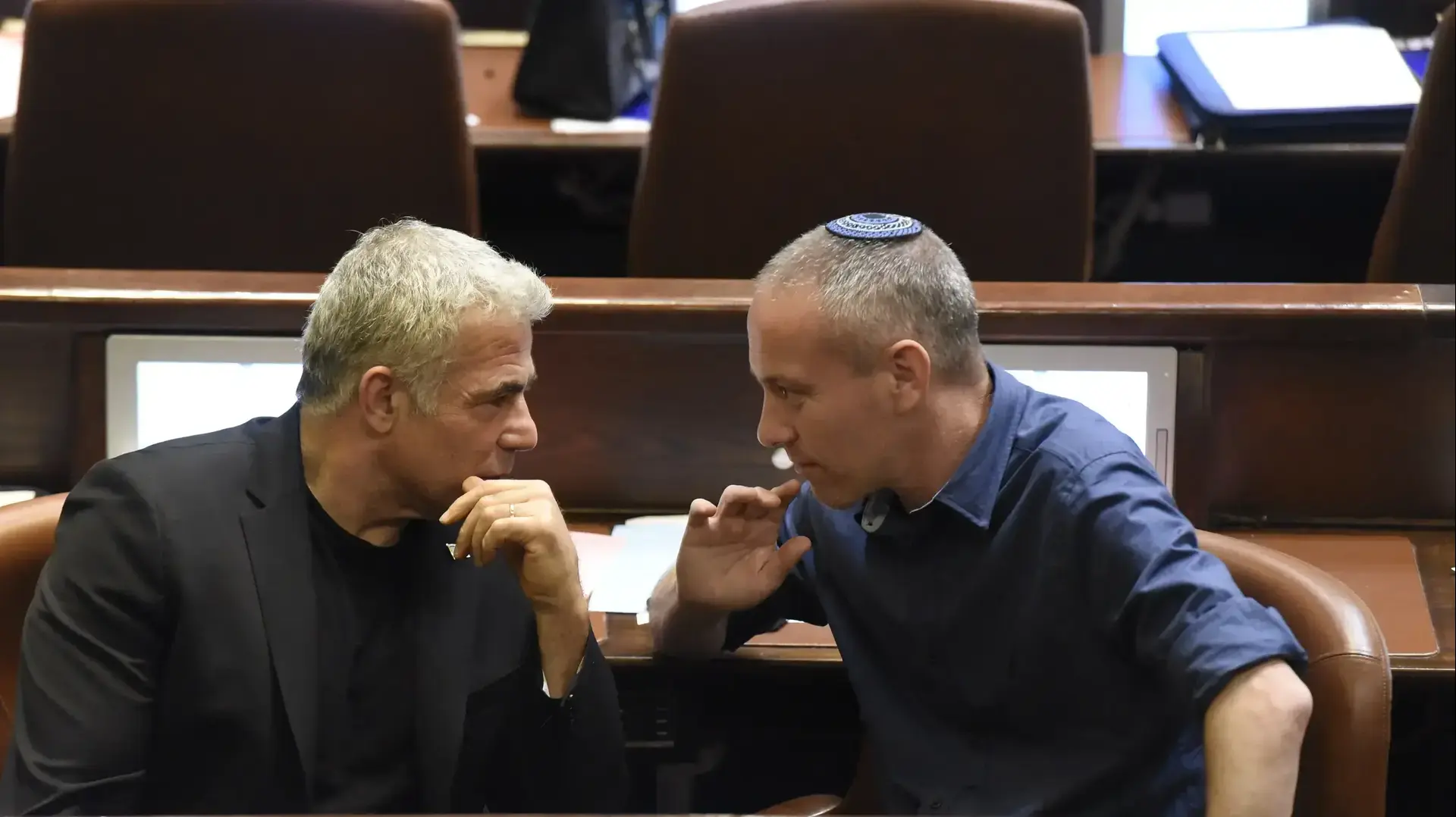 ח"כ יאיר לפיד וחילי טרופר מליאת הכנסת, 29 במאי 2019