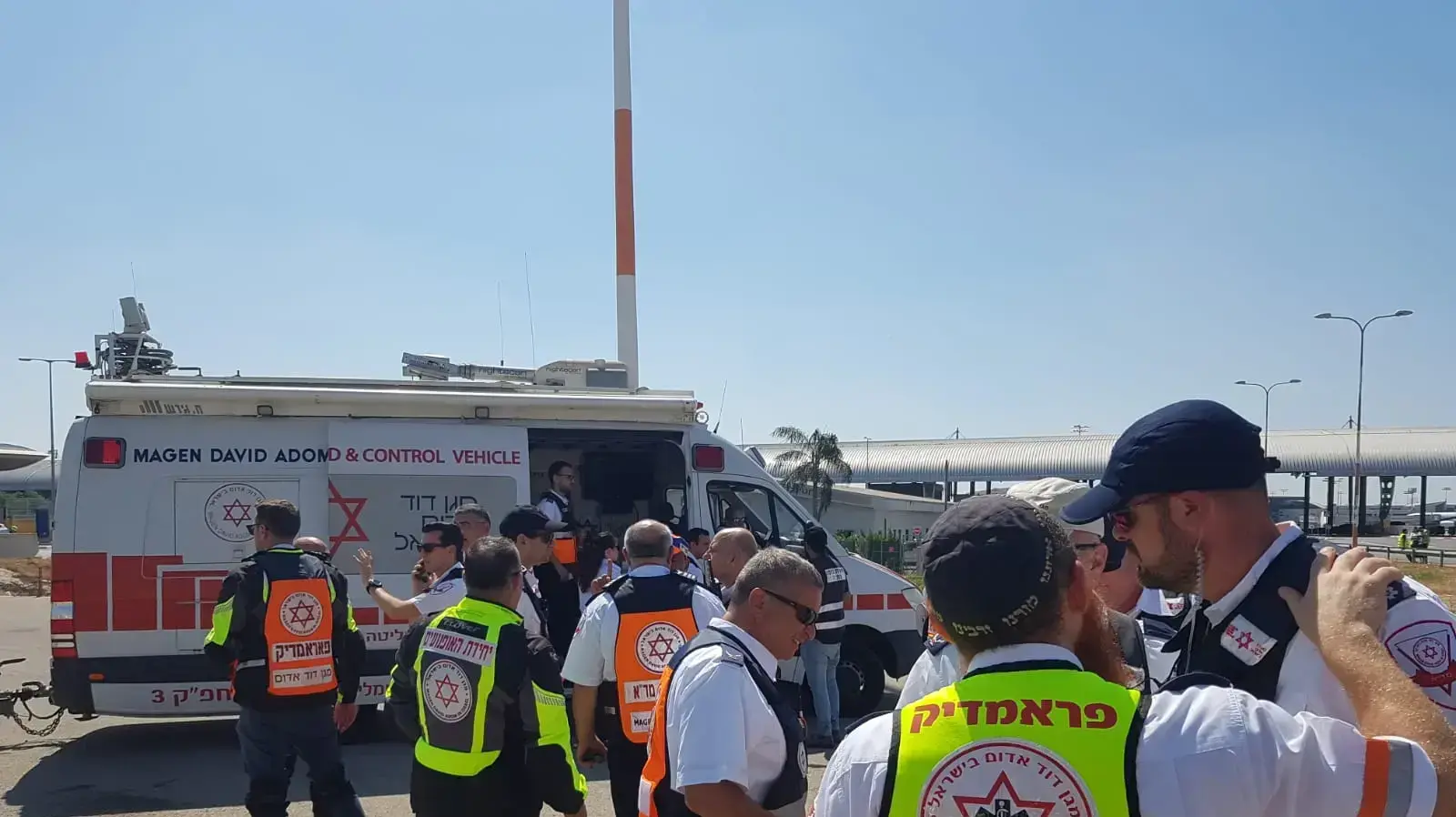 הכנות לקראת נחיתת חירום בנתב"ג 1 ביוני 2019