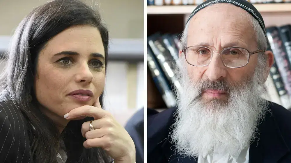 מפוצלת - שרת המשפטים, איילת שקד והרב אבינר