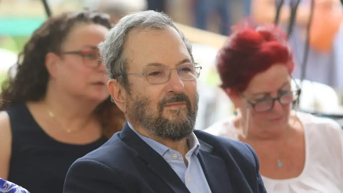 אהוד ברק בחממה בעין שמר, 19 ביולי 2019