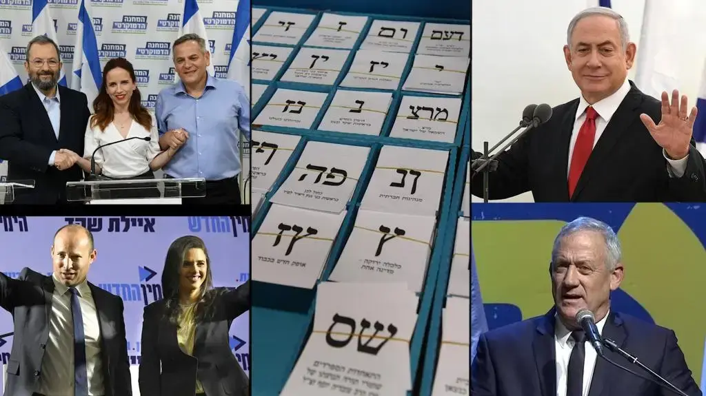 מפוצלת נתניהו המחנה הדמוקרטי כחול לבן הימין החדש