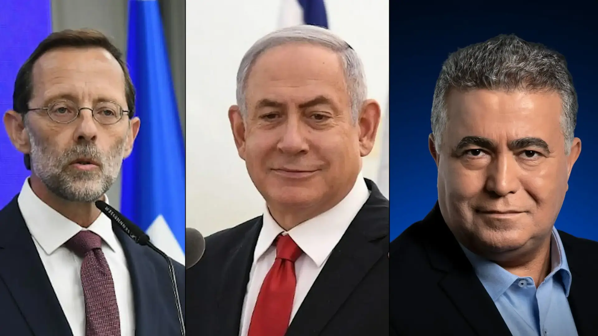 עמיר פרץ, בנימין נתניהו, משה פייגלין עמיר פרץ, בנימין נתניהו, משה פייגלין