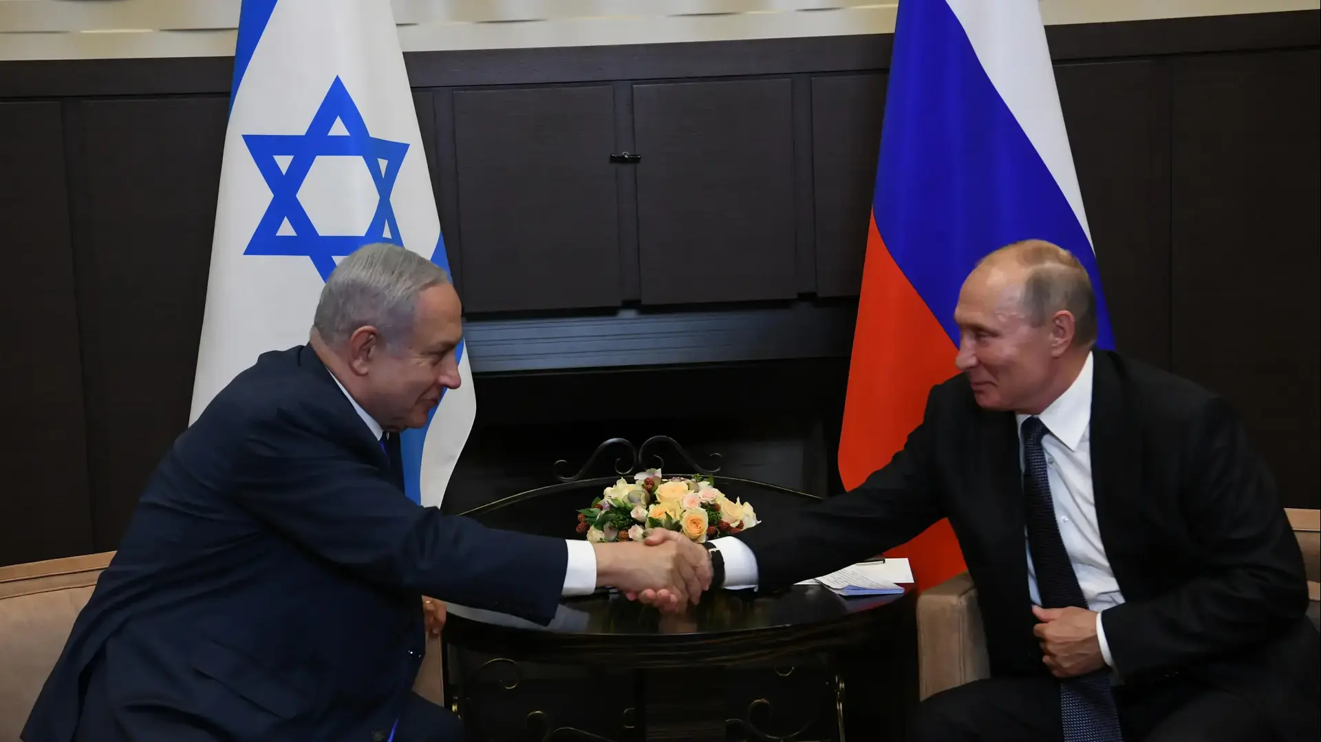 ראש הממשלה בנימין נתניהו ונשיא רוסיה ולדימיר פוטין בסוצ'י, 12 בספטמבר 2019