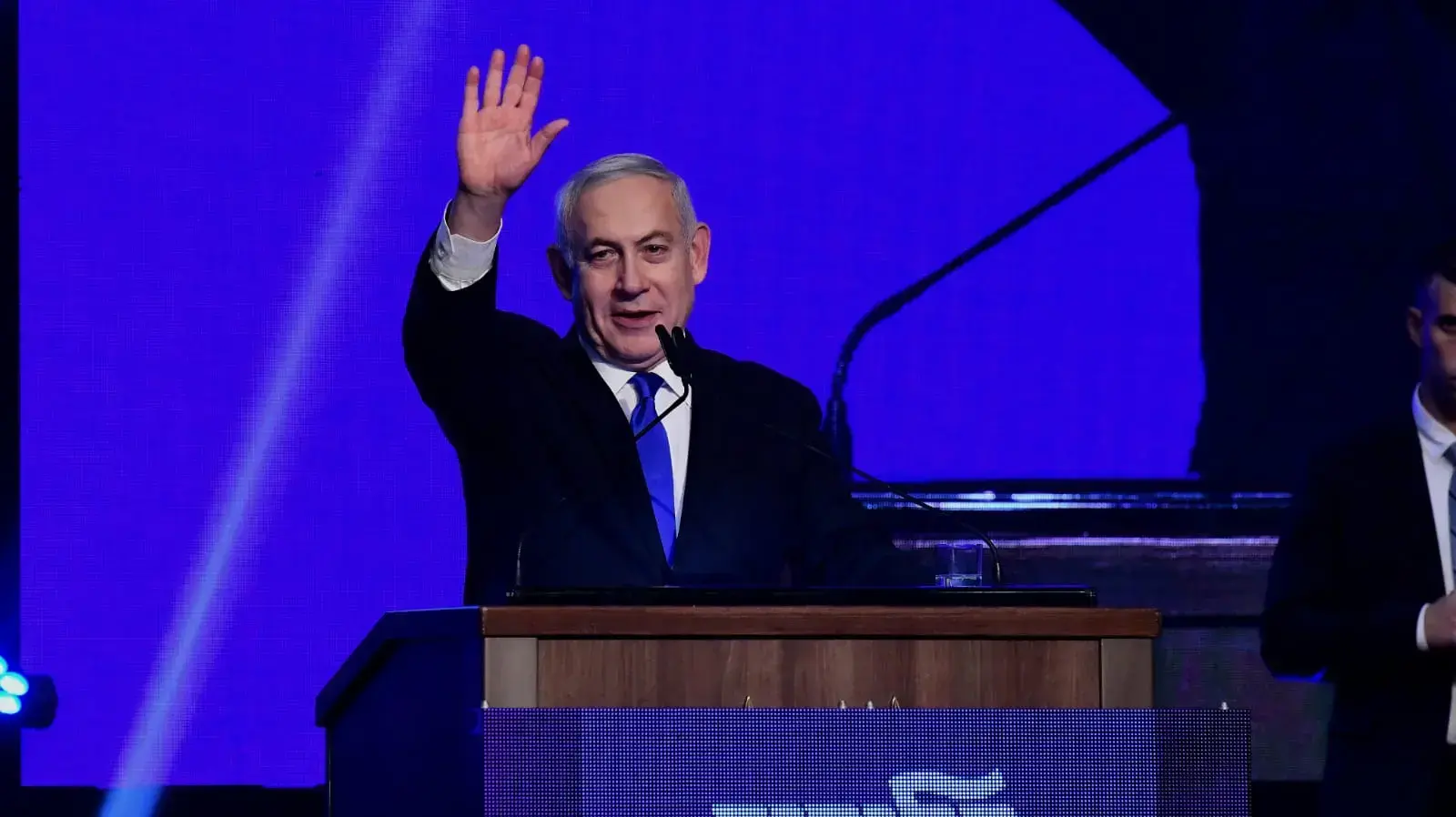 רה"מ, בנימין נתניהו במהלך נאומו בגני התערוכה, תל אביב 18 בספטמבר 2019
