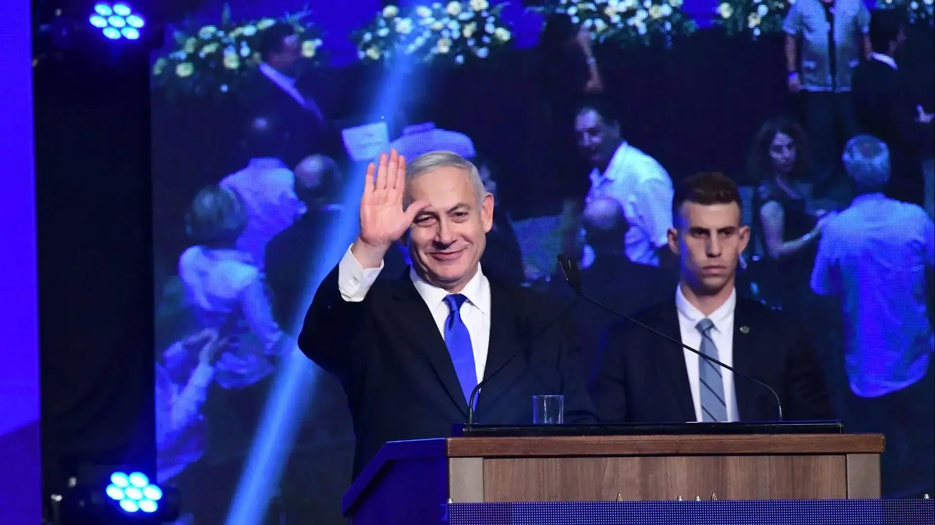 בנימין נתניהו במטה מפלגת הליכוד בתל אביב 18 בספטמבר 2019