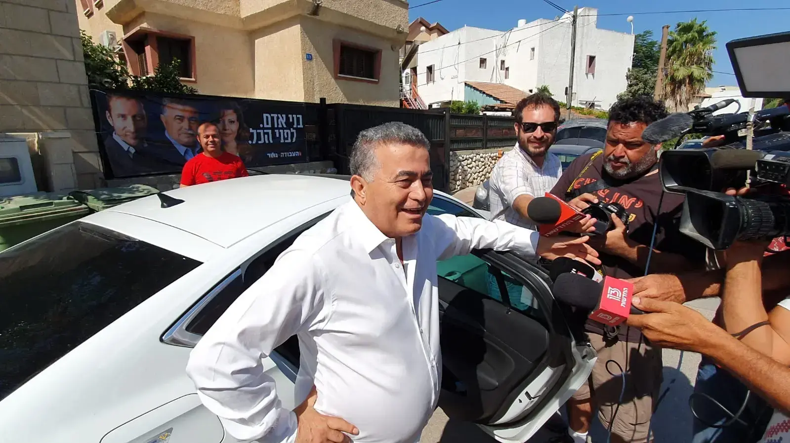 יו"ר העבודה עמיר פרץ בהצהרה בבוקר שאחרי הבחירות, שדרות, 18 בספטמבר 2019
