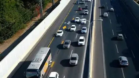 מסלול נתיב פלוס החדש שבו תופעל האכיפה החל מהיום, 3 בנובמבר 2019