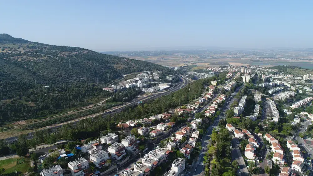 מראה אווירי של יקנעם