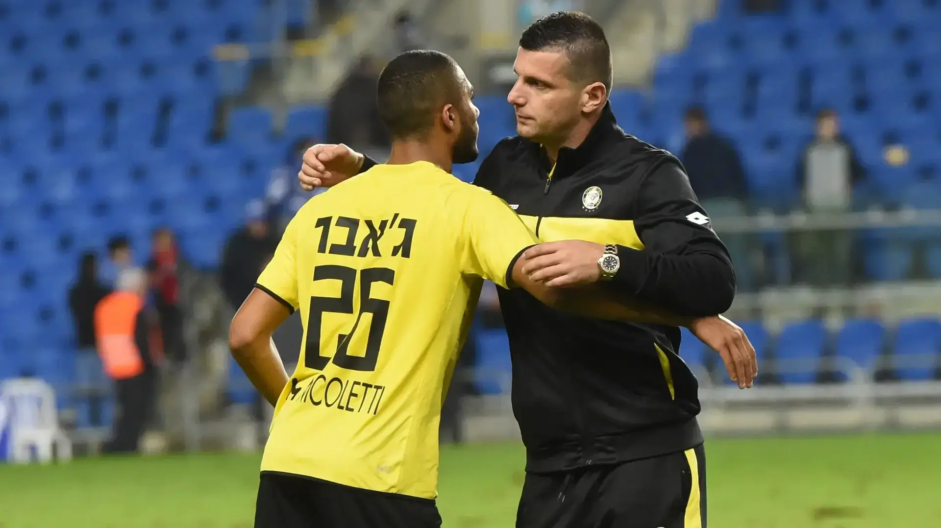 כרם ג'אבר מכבי נתניה עם פאטוס בצ'יראי