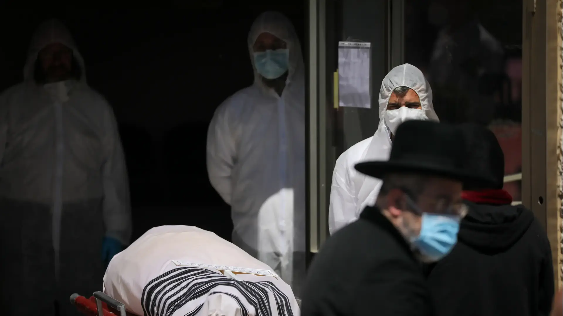 הלווית הרב אליהו בקשי דורון, בית הלוויות גבעת שאול בירושלים, 13 באפריל 2020