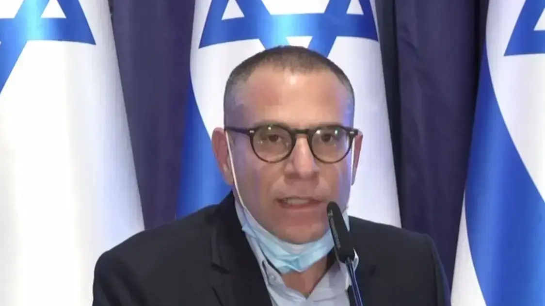 יו"ר רשות המיסים, ערן יעקב במהלך הצהרה לתקשורת בנושא נגיף הקורונה 4 במאי 2020